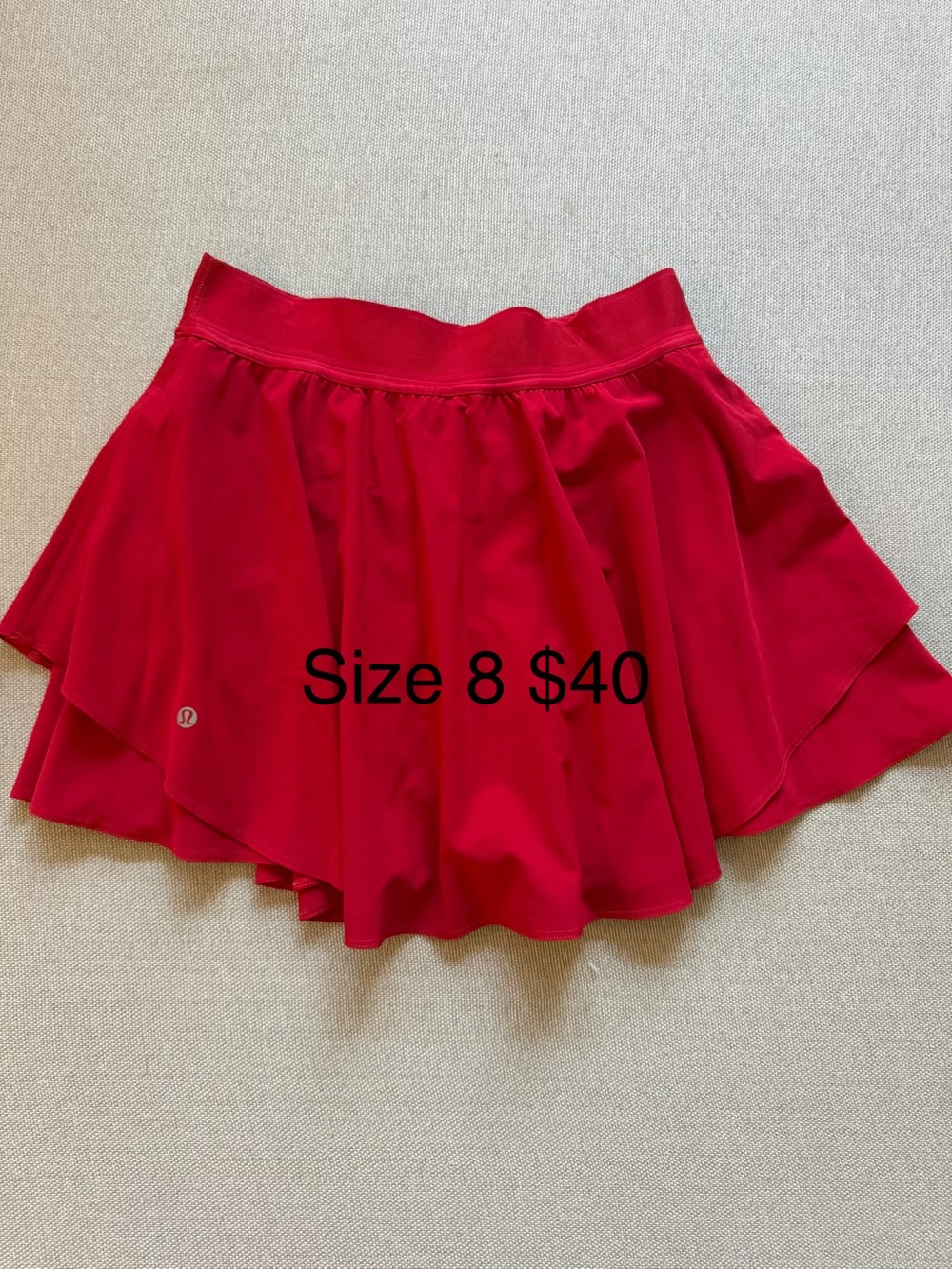 lululemon athletica Bright Red Skater Tennis Skirt